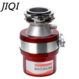 Blender jiqi 370w Cozinha desperdício de resíduos de alimentos com interruptor de ar para descarte de lixo de lixo triturador moedor de aço inoxidável appliance