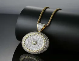 Hip Hop Target Diamonds Anhänger Halsketten für Männer Luxus Halskette Golden Silberschmuck Real Gold plattiert Kupfer Zirkone Kubaner Chai5304004