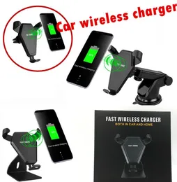 Carregador de montagem de carro sem fio qi 2 em 1 suporte de suporte de stand wireless carregamento dock para samsung galaxy s7 edge s8 mais nota 8 iphone 8 x 8641869