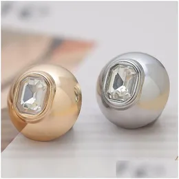 أدوات مفاهيم الخياطة OC David 240001 Fashion Womens Decorative Buckle Diamond Anlaid Metal Buttons DIY