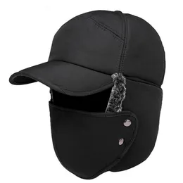 Gorro De Invierno Para Hombre Con Solapa Cálida Para Las Orejas, Elegante Gorro De Punto Con Forro Polar, Gris