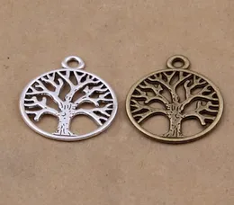 Whole30pcs Tree of the Life Vintage Bronze Tone Antique Silver Pendant Charms для DIY ручной работы 25 мм20 мм7706741