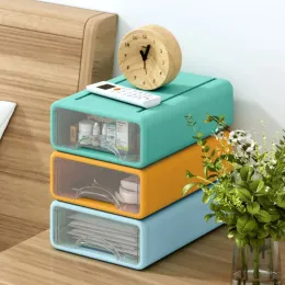 Storage Drawers Desk Organizer Document Sundries Holder Cabinet Home Office Stationery Stackable Cosmetic Desktop Storage Box