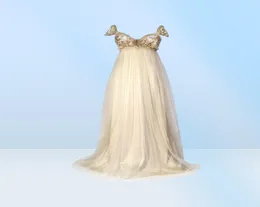 1800 Vestidos de noiva de estilo vitoriano Regency Inspirado Vintage Desconto Elegante Uma linha Vestidos de festas de nupcial formal longas8216310