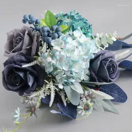 Fiori di nozze Lavender Bouquets Arrivo Accessori fantasiosi Bridal 40 35 cm