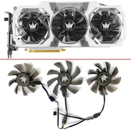 وسادات التبريد مروحة 3pcs ga91s2u 4pin fy09015l12lpa fy08015l12lpa Kfa2 GTX980 HOF GPU FAN