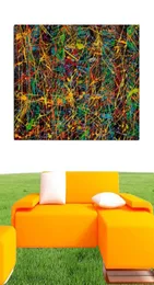 Großgröße Wandkunst -Leinwand Malerei Abstraktes Poster Jackson Pollock Art Bild HD -Druck für Wohnzimmerstudiendekoration4204692