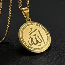 Colares pendentes JHSL Aço inoxidável Men Declaração Islam Religião Chain Chain Gold Color Jewelry Jóias por atacado