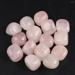 DIY 공예품을위한 장식 인형 10pcs/lot Natural Polished Rose Quartz Crystal Tumbled Gravel Stone Healing Stones