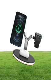 Suporte de carregamento magnético Y Shape Wireless Charger ThreeNone for Mobile Phone Watch 25W Charge rápido Epacket2050805