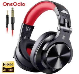 ヘッドセットOneDodio A71 MIC STUDIO DJ HEADPHONES Professional Monitorレコーディングミキシングヘッドセットを備えた耳のヘッドフォン上に配線GAMI6993431