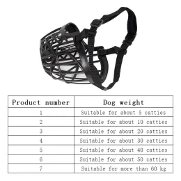 New Bite Basket Breathable 1pcs Collar No Bite Basket Pets Supplies Adjustable Muzzle Cages PE Dog Muzzle Cage Black Mouth Mesh