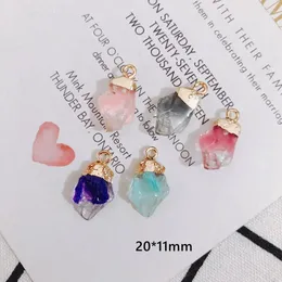 Colares pendentes 30pcs 20 11mm colorido colar de geometria pingente pingentes de jóias de moda achados de ornamentos acessórios