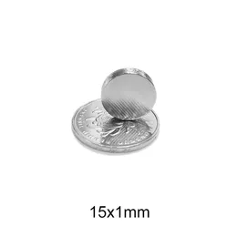 10 ~ 300pcs 15x1 mm Güçlü Yuvarlak Mıknatıslar 15mmx1mm Dökme Sayfası Neodim Mıknatıs Disk 15x1mm Daimi Ndfeb Mıknatıs Güçlü 15*1 mm