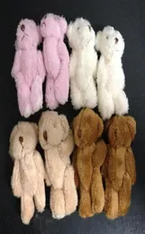 hxltoystore 6cm Psh Mini Teddy Bear Long Wool Small Bear Stuffed Animals Toys Pendants For Key chain Bouquet 4color8070170
