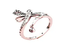 Новое мечтательное Dragonfly Ring 925 Стерлинговое серебро для моды личности натуральные аксессуары для насекомых женский 9318431