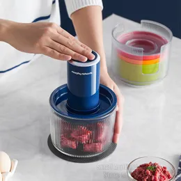 Morphy Richards Electric Chopper Meat Grinder 4 Bowls Mincer Food Processorキッチンスライサーエッグビーターニンニク野菜