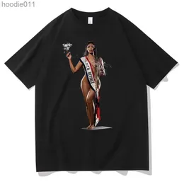 Męskie bluzy bluzy Beyonce Cowboy Carter Ablum T-shirt damski lato krótkie rękawowe koszulka fan prezent harajuku c24325