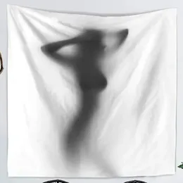 Hapaslar 9 Model Çıplak Kız Vücut Sanatı Velalet Polyester Bayrak Büyük Boyut Goblen Kanepe Setleri Yatak Hesabı Piknik Paspasları Tavan Oturan Battaniye
