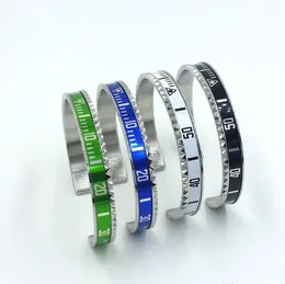 4 colors Classic design Bangle Bracelet for Men Stainless Steel Cuff Speedometer Bracelet Fashion Men039s Jewelry with Retail p2684968