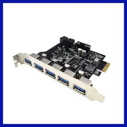 5 Port USB 3.0 PCI-E Expansion Card PCI Express PCIe USB 3.0 HUB Adapter 4-Port USB3.0 Controller USB 3 0 PCI e PCIe Express 1X