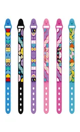 DIY Building Blocks Armband Spielzeug kleiner Partikel Spaß Silikon Armband Cartoon Kinder Schüler Geschenk EDC Punkte Ziegelstein für Kid Girl4524433