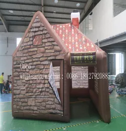 outdoor activities 6x4x5mH portable Inflatable Irish Pub House For 2022 new backyard Inflatable beer bar inn party tent1309883