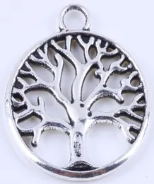 400PCLOlot Antique Bronze Round Life Tree Charm DIY Zakka Retro Jewelry Akcesoria Metalowa wisiorek 4888W19609083923810