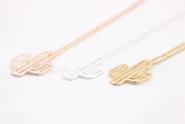 Модный кактус Hollow Out Design Penne Goldplated Silver Collece Самым подходящим подарком для GIRS7208555