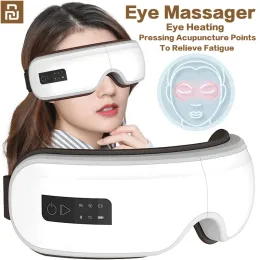Shadow Youpin Eye Massager Smart Airbag Vibration Strumento per la cura dell'occhio Strumento Hot Compress Bluetooth Eye Massage Glasses A fatica sacca affaticamento