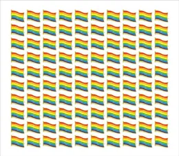 Bütün 100 PCS Gay Pride Pins LGBTQ Gökkuşağı Bayrak Broş Pimleri Giysiler Çantası Dekorasyonu H1018242B2561496