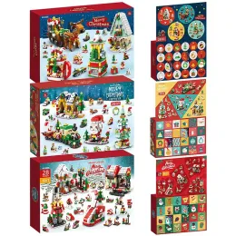 24 дня рождественские календарные календарные календарные блоки коробка DIY Щелку