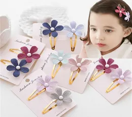 20pcs Kids Girls Pearl Flower Hair Clip Girls Kids Hairpin Association for Hair Barrette Hairclip headdress headdress 9681167