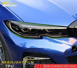 Für BMW 3er G20 2020 Auto Styling Scheinwerfer Film vorne Licht Lampe Schwarze Folienschütze Abdeckung Aufkleber Außenzubehör302817971