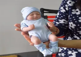 Full Body Silikonowe Odrodzone lalki Baby Reborn Baby Dolls Ręcznie odrodzony 11 cali naprawdę wyglądający nowonarodzony dziewczynka silikonowa realistyczna D7905201