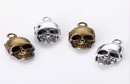 100pcsbag antigo bronze prateado 2012mm skleletton skulls pingentes pingentes jóias de jóias para fazer acessórios de pulseira 9430634