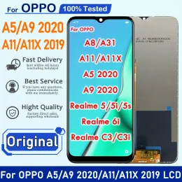 6.5 "Оригинал для Oppo Realme C3 LCD сенсорный экран для Oppo A9 A5 A31 2020 A8 A11 A11x Display Realme C3i 5 5i 5S 6i Digitizer