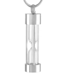 ZZL019 Eternal memory Stainless Steel Hourglass Urn Necklace For Women Men Keepsake Cremation Locket Jewelry Pendant Hold Ashes3474655