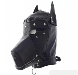 Fetiche sexual Play Play Dog Slave Head Hoods Bondage totalmente fechada máscaras de capacete sexy BDSM Couples4313488