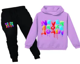 Youngboy nie wieder gebrochen Mode 2 Stück Kapuzenpullovershirts Teen Kids Tracksuit Sets Hoodiepants für Kleinkind Boy Girl8971362