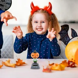 Solar taniec tańca halloweenowe trzęsienie głowy halloweenowe dekoracje samochodu słoneczne bobbleheadów na okna Halloweenowe zabawki na desce rozdzielczej