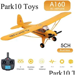 Electric/Rc Aircraft Wltoys Xk A160 J3 Rc Airplane Rtf Epp Brushless Motor Foam Plane 3D6G System 650Mm Wingspan Kit For Adt Gift 24 Dh6Ng
