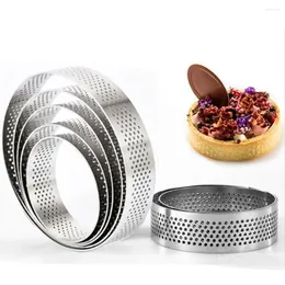 Backformen 15/18/20 cm Edelstahlkreis Schimmelpilze Tarte Ring Kuchenform Französisch Dessert Obstkuchen Tatin Backware -Werkzeug