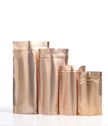 さまざまなサイズローズゴールドスタンディングティーパッケージングバッグアルミホイル再ザラブルギフトパッケージポーチマットコーヒーパッキングバッグ8655425