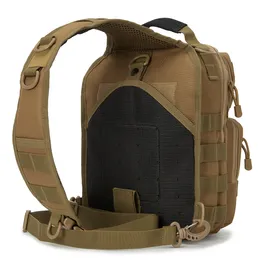 QTQY 군용 전술 싱글 어깨 백팩 군대 군대 Molle Assault Sling Bag Small EDC One Strap Daypack Military Tactical Bags
