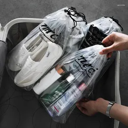 Bolsas de armazenamento 5pcs/set transparente pvc sapato de sapato de mala de mala para traseiros pequenas bolsas de lavagem de bagagem à prova d'água
