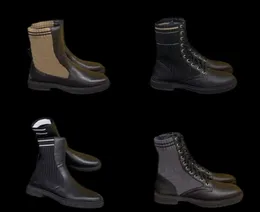 المصممين Rockoko Combat Boots for Women Martin Boots Boots Knit Leather Boots Boots Stretch Fabrics Lia Winter Booti1099355
