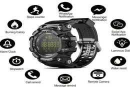 EX16 Smart Watch Bluetooth Водонепроницаемые IP67 Smart Breistwatch Relogios Specome Spectatch Sport Bracelet для iPhone Android Phone W1182915