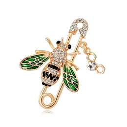 Pins Spettoni Trendy Small Bee for Women Elegant Crystal Colorf Pines Pins Lady Fashion Party Gioielli Accessori DROP DELIV DHCYC