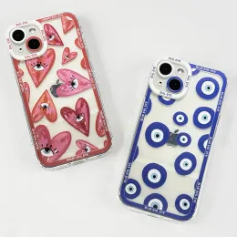 Lucky Eye Blue Evil Print Phone Case para Samsung A54 5G Caso A53 A34 S21 Fe S22 S23 Ultra A52 A52S A32 A33 A14 A13 A73 Tampa